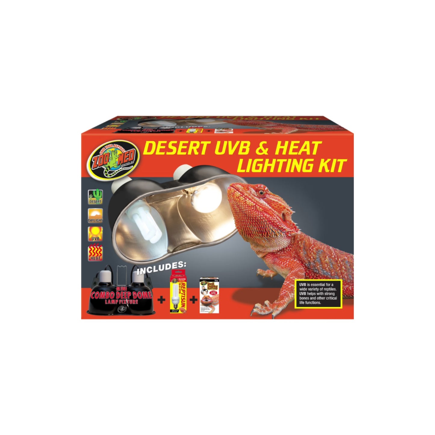 Zoo Med Desert UVB & Heat Lighting Kit